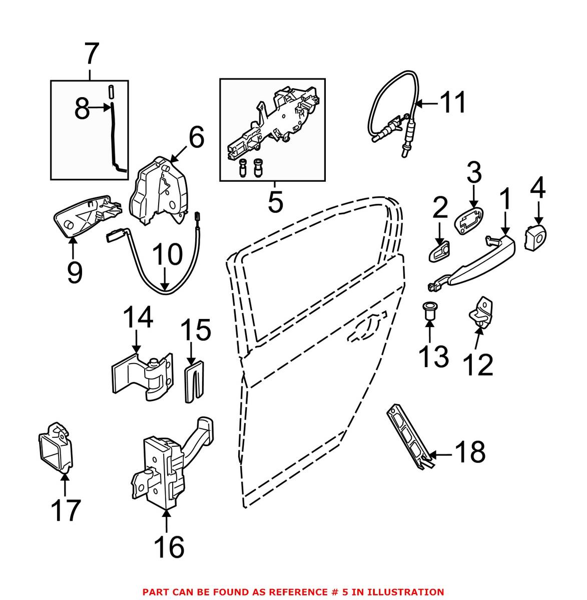 BMW Exterior Door Handle Base = Rear Passenger Side 51227199840